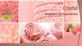  Presentation with living coral - Presentation theme with trendy design concept - collage background and a lemonade colored foreground