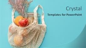  Presentation with eco friendly - Presentation enhanced with trendy-eco-friendly-organic-net background and a light blue colored foreground