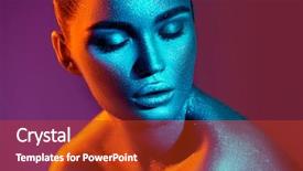  Presentation with design fashion - Audience pleasing PPT theme consisting of trendy glowing make-up art backdrop and a crimson colored foreground