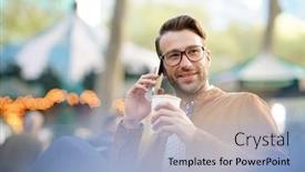  Presentation with park - PPT layouts enhanced with trendy-guy-at-bryant-park background and a light blue colored foreground