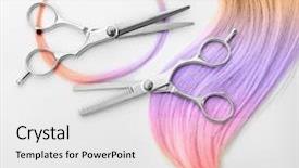  Presentation with colorful - PPT layouts enhanced with trendy hairstyle concept colorful dyed background and a white colored foreground