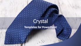  Presentation with tie - Colorful slides enhanced with trendy-tie-on-color-wooden backdrop and a ocean colored foreground