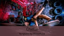  Presentation with dance beautiful couple dancing ballroom - Colorful presentation theme enhanced with trendy young man dancer dancing backdrop and a tawny brown colored foreground