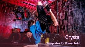  Presentation with old dry tree - PPT layouts having trendy young man dancer dancing background and a  colored foreground