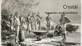  Presentation with new caledonia - Slides having trepang cooking in new caledonia background and a light gray colored foreground