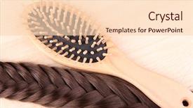  Presentation with long hair - PPT layouts enhanced with  background and a  colored foreground
