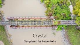  Presentation with railway - Slide deck enhanced with trestle-of-abandoned-railway background and a soft green colored foreground