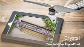  Presentation with propeller - PPT layouts with trestle-of-abandoned-railway background and a coral colored foreground