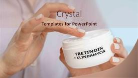  Presentation with cream - Slide set enhanced with tretinoin-clindamycin-a-combination-cream background and a coral colored foreground