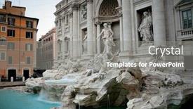  Presentation with rome italy - Slides having trevi-fountain-with-baroque-style background and a gray colored foreground
