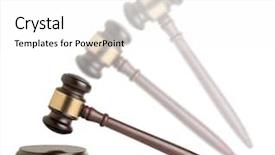 Presentation with trial - PPT theme with trial court - gavel background and a white colored foreground