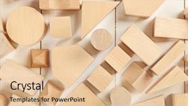  Presentation with children - Amazing PPT layouts having square circle triangle - wooden children's cubes on white backdrop and a lemonade colored foreground