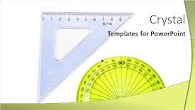  Presentation with triangle - PPT layouts having triangle-and-protractor-under background and a white colored foreground