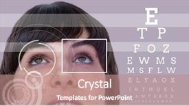  Presentation with sportswoman boxing woman - Audience pleasing PPT layouts consisting of triangle chart - woman with eye focus box backdrop and a coral colored foreground