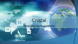  Presentation with laser light - Presentation theme enhanced with triangle design against curved laser background and a light blue colored foreground