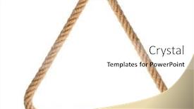  Presentation with triangle - Presentation theme with triangle-frame-from-rope-isolated background and a white colored foreground