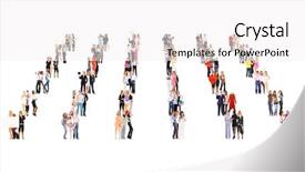  Presentation with business culture - Presentation theme enhanced with triangle relationship - business picture office culture background and a  colored foreground