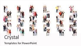  Presentation with characteristic of culture - PPT theme enhanced with triangle relationship - many colleagues office culture background and a white colored foreground