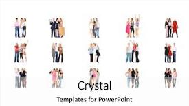  Presentation with culture - Slide deck with triangle relationship - office culture workforce concept background and a sky blue colored foreground