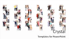  Presentation with culture diversity - Cool new PPT theme with triangle relationship - people diversity office culture backdrop and a  colored foreground