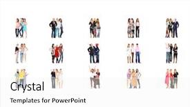  Presentation with diversity - Slide deck enhanced with triangle relationship - people diversity workforce concept background and a  colored foreground