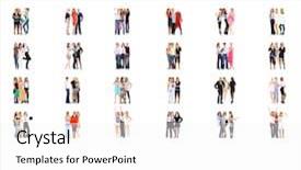  Presentation with triangle - Amazing PPT theme having triangle relationship - standing together together we stand backdrop and a white colored foreground