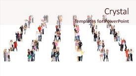  Presentation with stand - Slide set featuring triangle relationship - together we stand workforce concept background and a  colored foreground