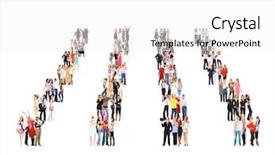  Presentation with team building on white - Theme consisting of triangle relationship - united company team over white background and a  colored foreground