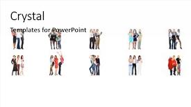  Presentation with achievement - Presentation design featuring triangle relationship - workforce concept achievement idea background and a  colored foreground