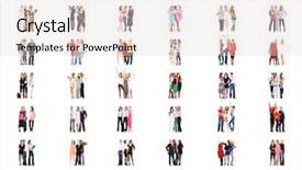  Presentation with modern medicine cardiology concept mixed - Slide deck featuring triangle relationship - workforce concept standing together background and a  colored foreground