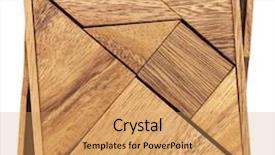  Presentation with abstract puzzle - Colorful presentation theme enhanced with triangle square - pieces of tangram a traditional backdrop and a yellow colored foreground