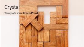  Presentation with game crossword puzzle - Presentation design consisting of triangle square box - puzzle game background and a lemonade colored foreground