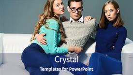  Presentation with 3d man sitting question mark - Slides featuring triangle success - handsome young man sitting background and a navy blue colored foreground