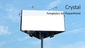  Presentation with blank album frames - Cool new theme with triangular big blank billboard outdoor backdrop and a light blue colored foreground