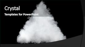  Presentation with smoke cloud - Amazing slides having triangular smoke cloud financial pyramid backdrop and a black colored foreground