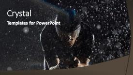  Presentation with dark night - Presentation theme consisting of triathlete-braving-the-rain background and a dark gray colored foreground