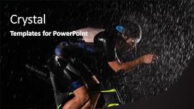  Presentation with dark night - Presentation with triathlete-braving-the-rain background and a black colored foreground