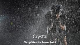  Presentation with dark night - Presentation design with triathlete-braving-the-rain background and a dark gray colored foreground