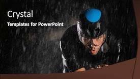  Presentation with atmosphere - Slide deck featuring triathlete-braving-the-rain background and a black colored foreground