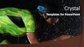  Presentation with atmosphere - Theme consisting of triathlete-braving-the-rain background and a black colored foreground