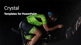  Presentation with dark night - Slide set consisting of triathlete-braving-the-rain background and a black colored foreground