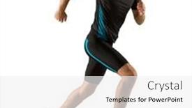  Presentation with running - Presentation theme having triathlete-man-running-isolated background and a white colored foreground