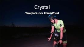  Presentation with complete - Presentation having triathlete-resting-on-the-road background and a black colored foreground