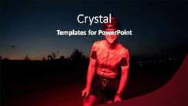  Presentation with rides - PPT layouts consisting of triathlete-rides-his-bike background and a wine colored foreground