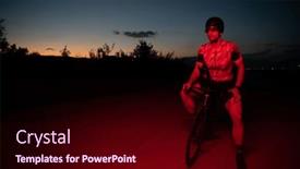  Presentation with drama - Slides enhanced with triathlete-rides-his-bike background and a wine colored foreground