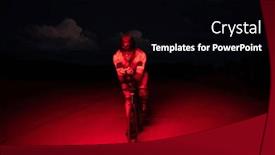  Presentation with drama - Presentation with triathlete-rides-his-bike background and a black colored foreground
