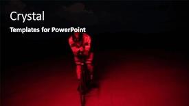  Presentation with drama - Slide set enhanced with triathlete-rides-his-bike background and a black colored foreground