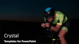  Presentation with drama - Presentation with triathlete-rides-his-bike background and a black colored foreground