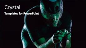  Presentation with drama - Presentation enhanced with triathlete-rides-his-bike background and a black colored foreground
