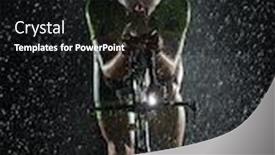  Presentation with triathlon - Slide set consisting of triathlon-athlete-riding-bike-fast background and a black colored foreground